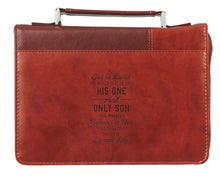 Charger l'image dans la galerie, Bible Cover - LARGE - Two-Tone Brown, Faux Leather