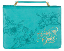 Load image into Gallery viewer, Bible Cover - MEDIUM - Teal, Faux Leather