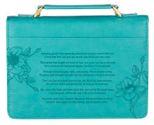 Load image into Gallery viewer, Bible Cover - MEDIUM - Teal, Faux Leather
