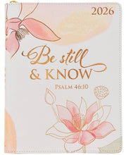 Load image into Gallery viewer, 2026 - 18 Month Planner, Pink Faux Leather with zipper