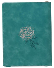 Load image into Gallery viewer, 2026 - 18 Month Planner, Teal Faux Leather with zipper
