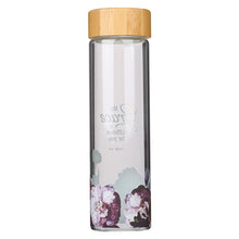 Charger l'image dans la galerie, My Grace is Sufficient Glass Water Bottle with Bamboo Lid and Sleeve