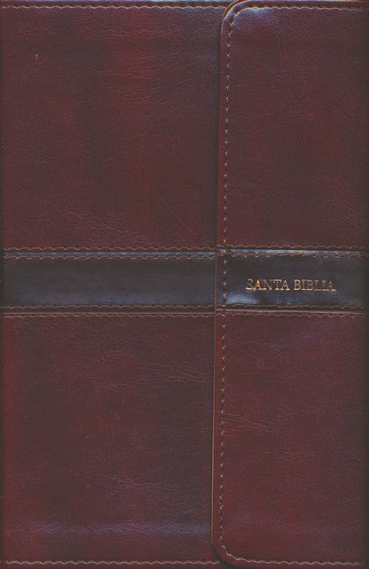 Biblia RVR 1960 compacta con referencia Marron Solapa con Iman