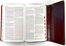Load image into Gallery viewer, Biblia RVR 1960 ultrafine with reference Brown Solapa with Iman with Index
