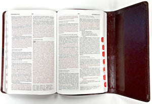 Biblia RVR 1960 ultrafina con referencia Marron Solapa con Iman con Indice