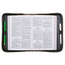 Load image into Gallery viewer, The LORD is My Strength Brown Bible Cover - Exodus 15:2 (Medium) (Bible Cover)