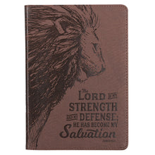 Charger l'image dans la galerie, My Strength & My Defense Brown Faux Leather Journal - Exodus 15:2