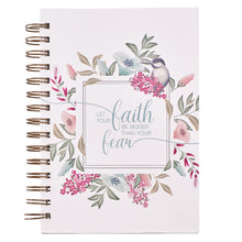 Charger l'image dans la galerie, Let Your Faith Be Bigger Than Your Fear Wirebound Journal