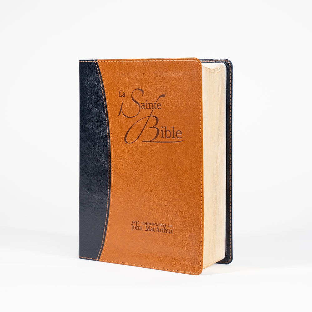 Bible Louis Segond Geneva Edition commentaries by John MacArthur - soft imitation leather - Duo 
