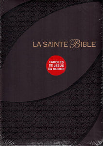 Bible Louis Segond 1910 - Medium character Dark Brown tab word of Jesus in red