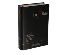 Load image into Gallery viewer, Segond 21 (S21) Bible, soft black leatherette, large print, soft black leatherette cover
