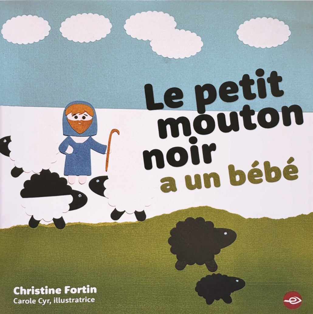 Petit mouton noir a un bébé