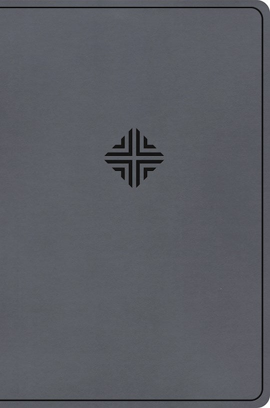 CSB- Large Print Thinline Bible (Value Edition)-Charcoal LeatherTouch