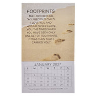 Magnetic Calendar - Footprints in the sand- Mini