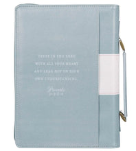 Charger l&#39;image dans la galerie, Bible Cover - LARGE - Pearlescent Pewter Floral
