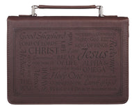 Bible Cover - MEDIUM - Walnut Brown, Faux Leather