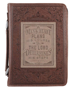 Bible Cover - MEDIUM -  Brown, Faux Leather