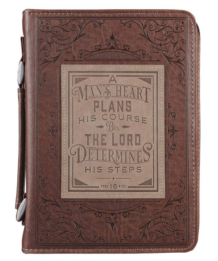 Bible Cover - MEDIUM -  Brown, Faux Leather