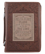 Bible Cover - MEDIUM - Brown, Faux Leather