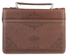 Charger l&#39;image dans la galerie, Bible Cover - MEDIUM -  Brown, Faux Leather
