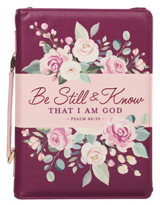 Bible Cover - MEDIUM - Pearlescent Plum, Faux Leather