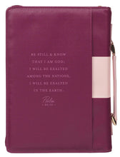 Charger l&#39;image dans la galerie, Bible Cover - MEDIUM - Pearlescent Plum, Faux Leather
