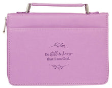 Charger l&#39;image dans la galerie, Bible Cover - MEDIUM - Purple Laurel, Faux Leather

