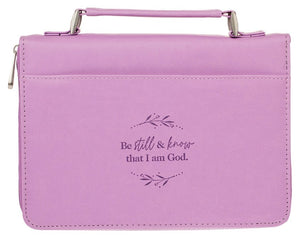Bible Cover - MEDIUM - Purple Laurel, Faux Leather