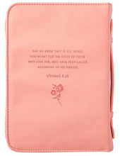 Charger l&#39;image dans la galerie, Bible Cover - MEDIUM - Peach Floral, Faux Leather
