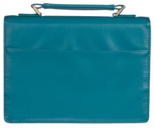 Charger l&#39;image dans la galerie, Bible Cover - MEDIUM - Teal Paisley, Faux Leather
