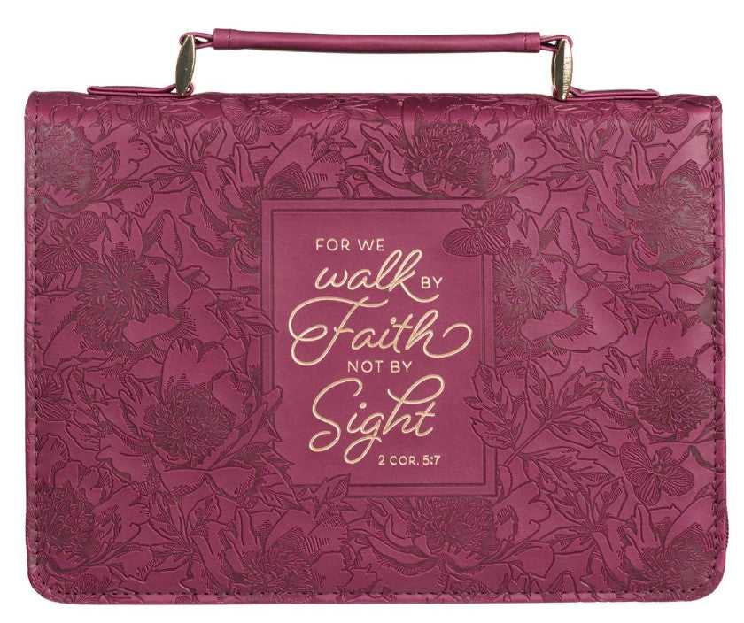 Bible Cover - LARGE - Ruby Red, Faux Leather