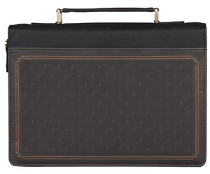 Bible Cover - LARGE - Charcoal, Faux Leather