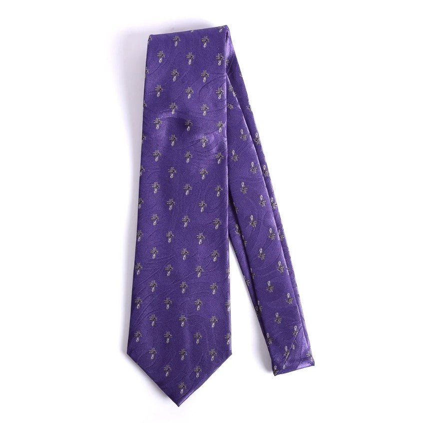 Tie Polyester – Purple Cross