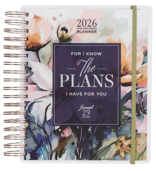 2026 - 18 Month Planner with elastic closure - I Know the Plans