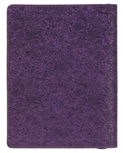 2026 - 18 Month Planner, Purple Faux Leather with zipper