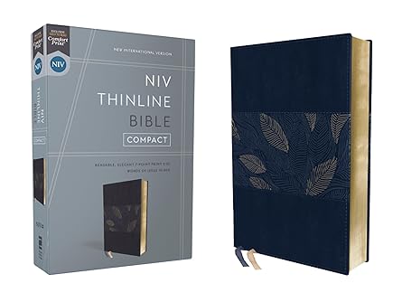 NIV - Thinline Bible: Compact (Blue Floral)