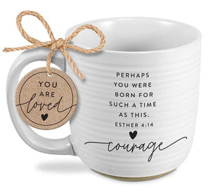 MUG-COURAGE-TEXTURED WHITE