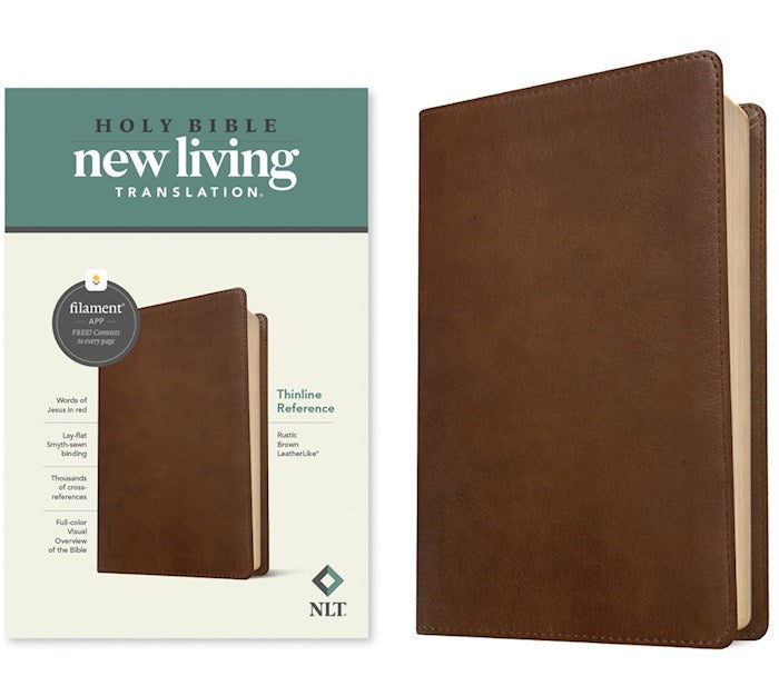 NLT Thinline Reference Bible - Filament Enabled Edition - Rustic Brown Leatherlike