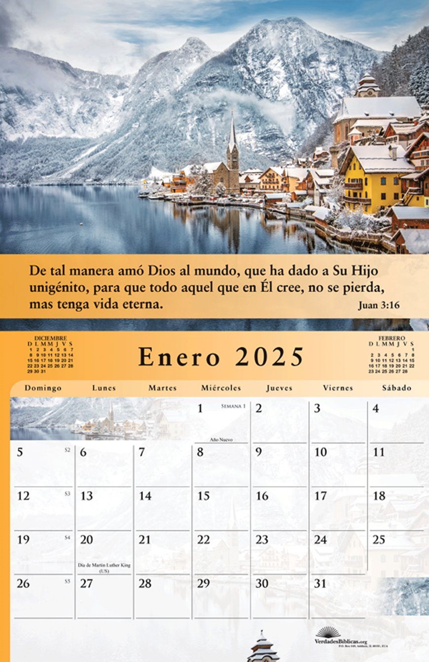 CALENDRIER 2025 - EVANGELIO DE PAZ CALENDERIO 2025