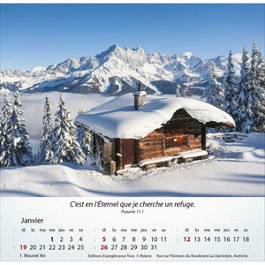 CALENDRIER DE BUREAU 2025 - Montagnes