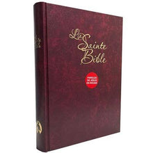 Load image into Gallery viewer, Bible Louis Segond 1910 - Large rigid character wine red word of Jesus in red
