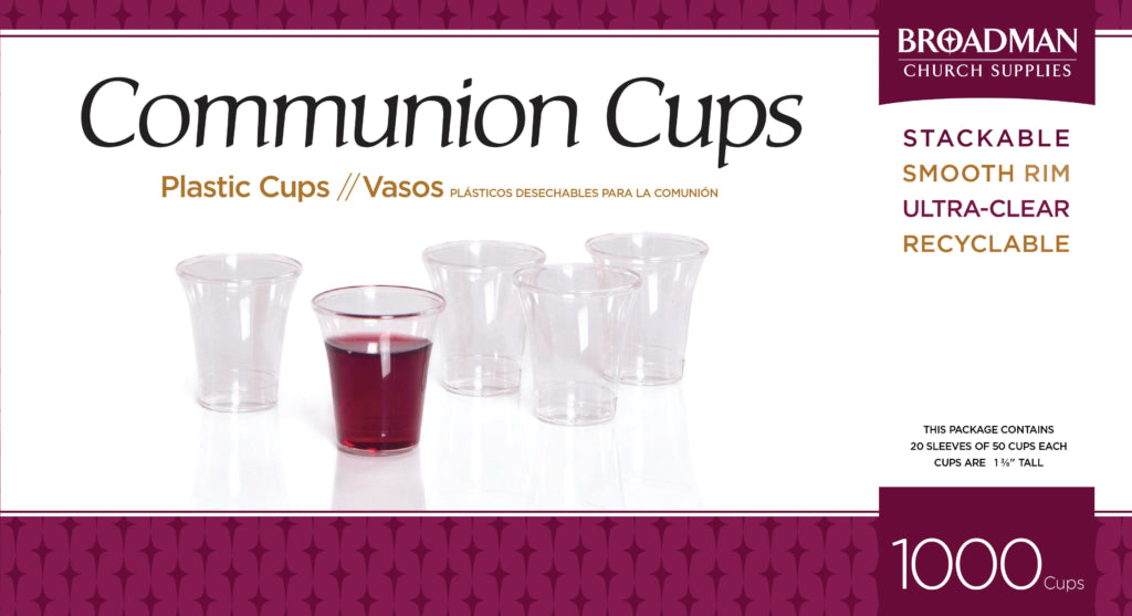 Communion cups - (disposable plastic) 1000 PIECES