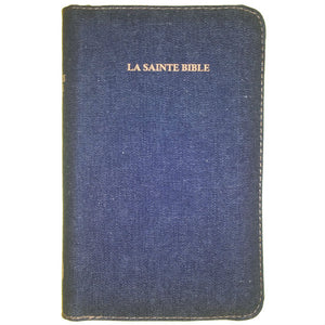 Bible Louis Segond 1910 - Couverture jean, onglets, glissière