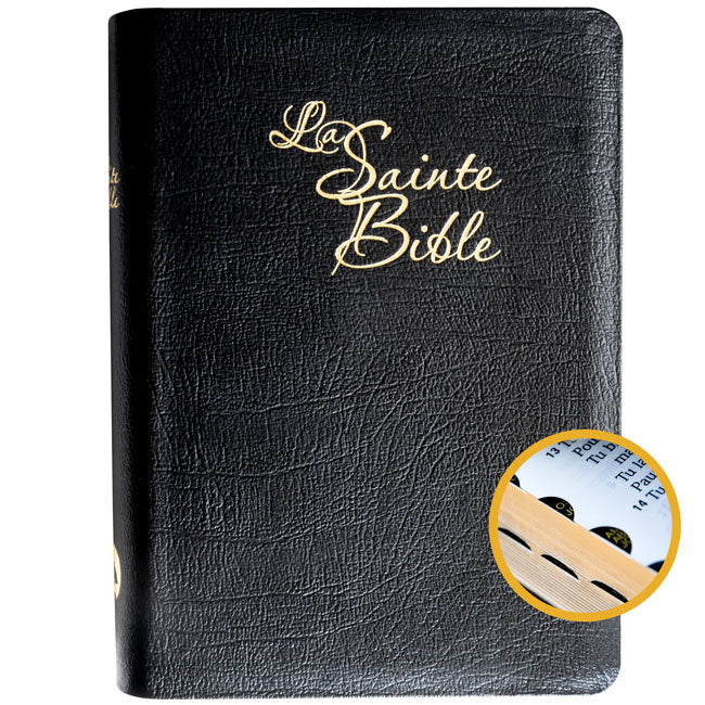 French Bible, Blue Vinyl, Thumb Index, Louis Segond 1910 La Sainte Bible: Louis  Segond: 9780888342133: : Books