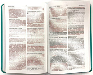 Biblia RVR 1960 ultrafina con referencia, Aqua
