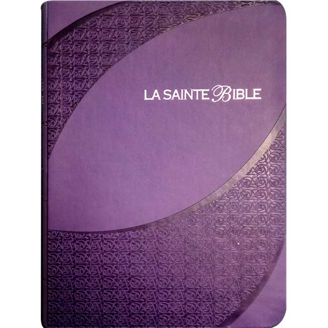Louis Segond Bible - Medium Character - Violet with Tab - Word of Jesus in Red