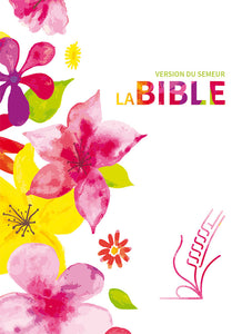 Bible Semeur (2015), textile rigide fleur, tranche blanche