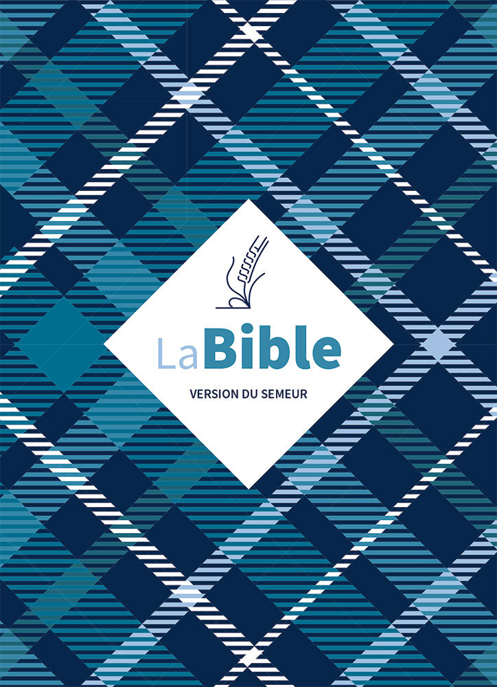 Bible Semeur (2015) extile souple tissu carreaux, tranche blanche