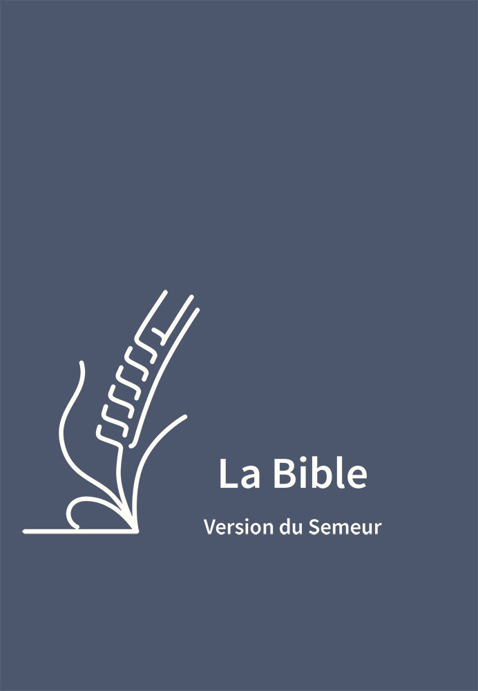 Bible Semeur (2015), skivertex bleue, avec zip