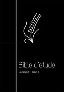 Bible d’étude, version Semeur, noire, cuir, tanche argentée, zip